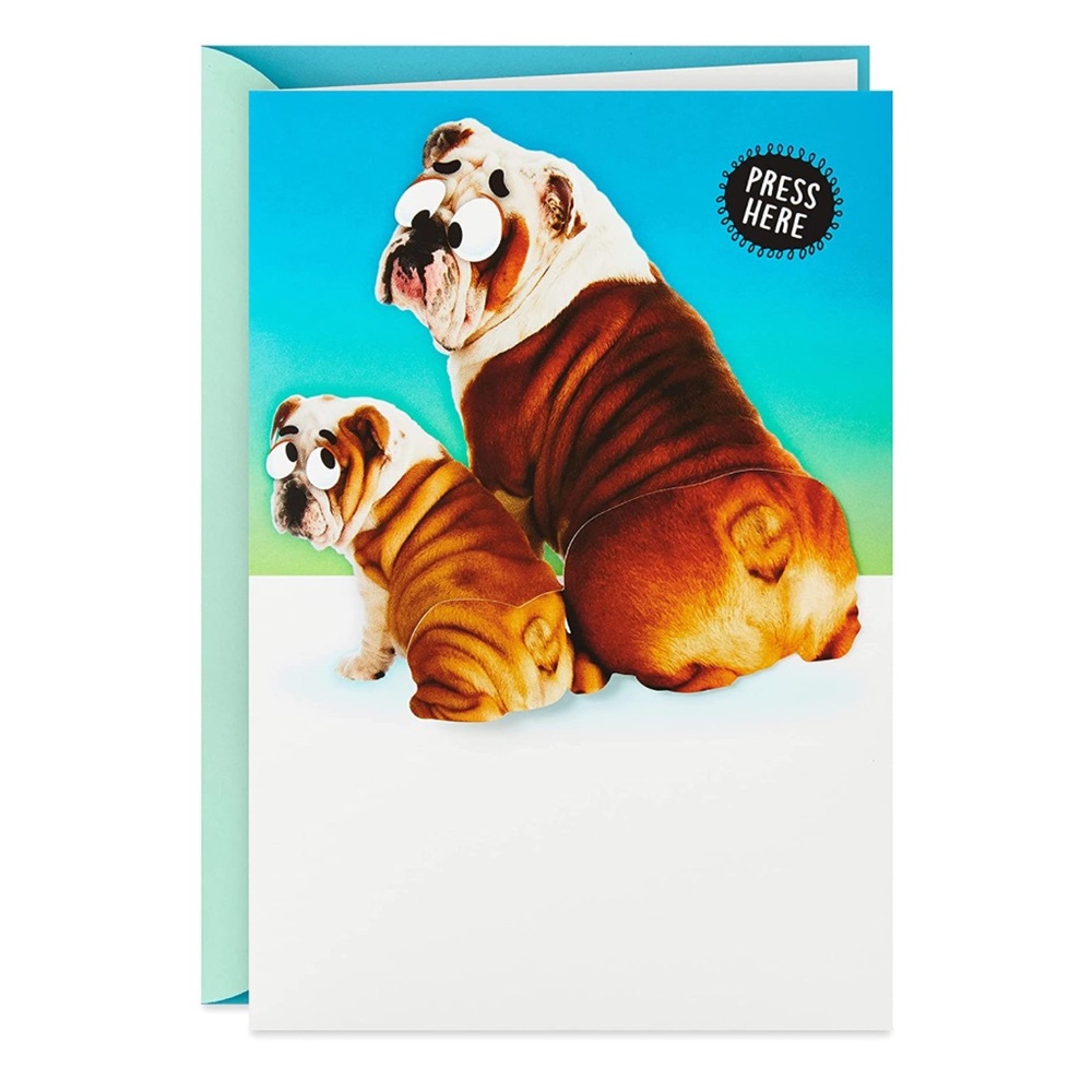 Hallmark Funny Fathers Day Card for Dad with Sound & Motion (Farting Bulldogs)